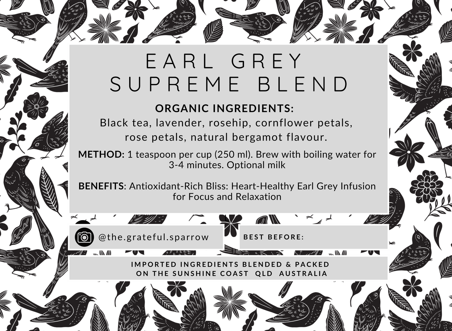 Earl Grey Supreme Blend Tea